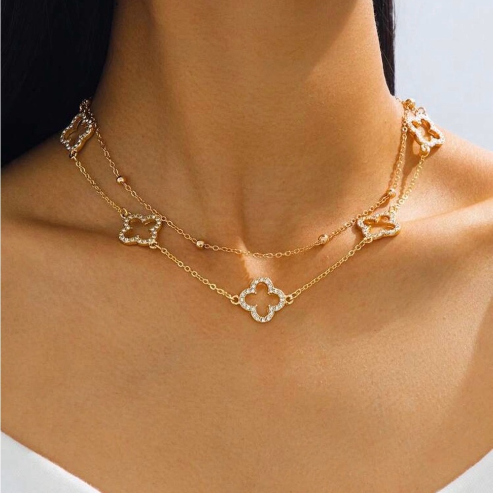 Elegant Gold and Silver Layered Necklace